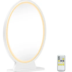 LED Kosmetikspiegel Tischspiegel mit 4 Beleuchtungsmodi Makeup Spiegel