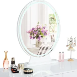 LED Kosmetikspiegel Tischspiegel mit 4 Beleuchtungsmodi Makeup Spiegel
