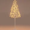 LED Lichterbaum mit Warmweißen LED-Leuchten Künstlicher Weihnachtsbaum Birkenbaum 120 cm