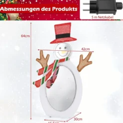 LED Schneemann mit 2 Tunnellichtern Weihnachtsfigur Weihnachtsbeleuchtung