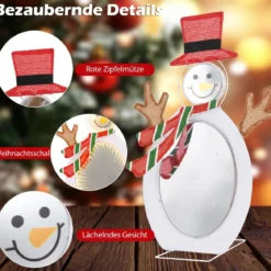 LED Schneemann mit 2 Tunnellichtern Weihnachtsfigur Weihnachtsbeleuchtung