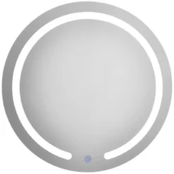 LED-Spiegel Runder Badezimmerspiegel mit LED-Leuchten 50 cm Durchmesser