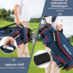 Leichte Golfschlägertasche mit 14-fach-Unterteilung in Voller Länge Marine
