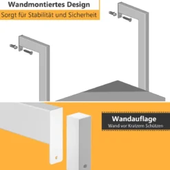 Leiterregal 5-Stufiges Ausstellungsregal mit Metallrahmen Pflanzenständer Weiß