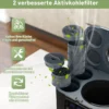 4 L Elektrischer Komposter Küchenkomposter mit Deckel 2 Filtereinsätzen & LED-Anzeige Schwarz