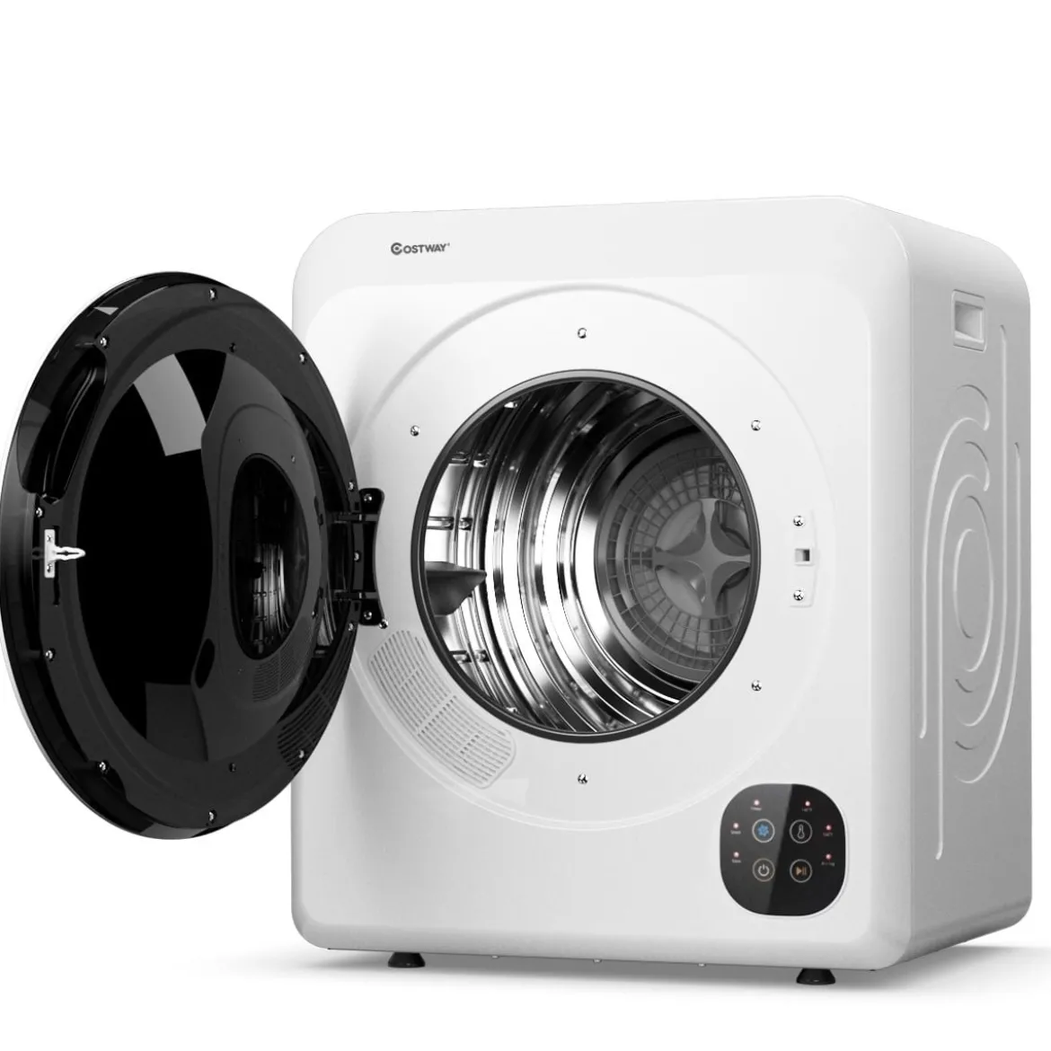 91 L Elektrischer Trockner 1500W Ablufttrockner Wäschetrockner Weiß 59,5 cm x 51 cm x 68 cm