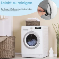 Lesekissen für Bett & Sofa mit Waschbarem Bezug Venenkissen zum Beine Hochlagern Grau