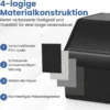 35L Faltbarer Auto-Kofferraum-Organizer aus Leder mit Deckel & Flexibler Trennwand Glatt