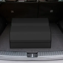 51L Faltbarer Auto-Kofferraum-Organizer aus Leder mit Deckel & Flexibler Trennwand Glatt