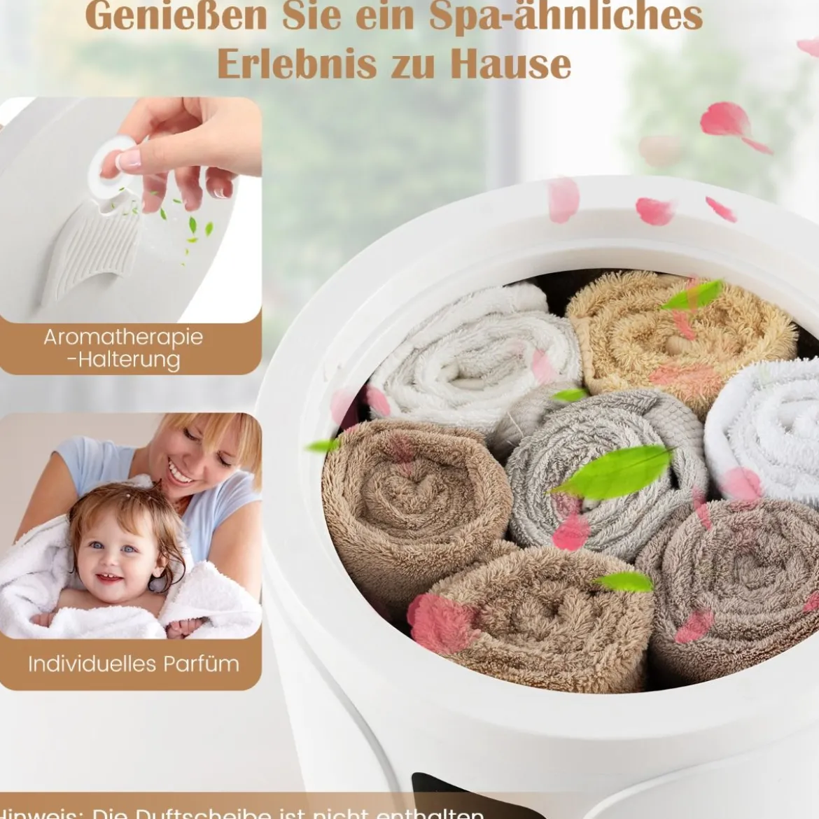 20L Handtuchwärmer Eimer mit LED Licht Handtuch Wärmegerät Heizeimer für Handtücher