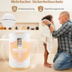 20L Handtuchwärmer Eimer mit LED Licht Handtuch Wärmegerät Heizeimer für Handtücher