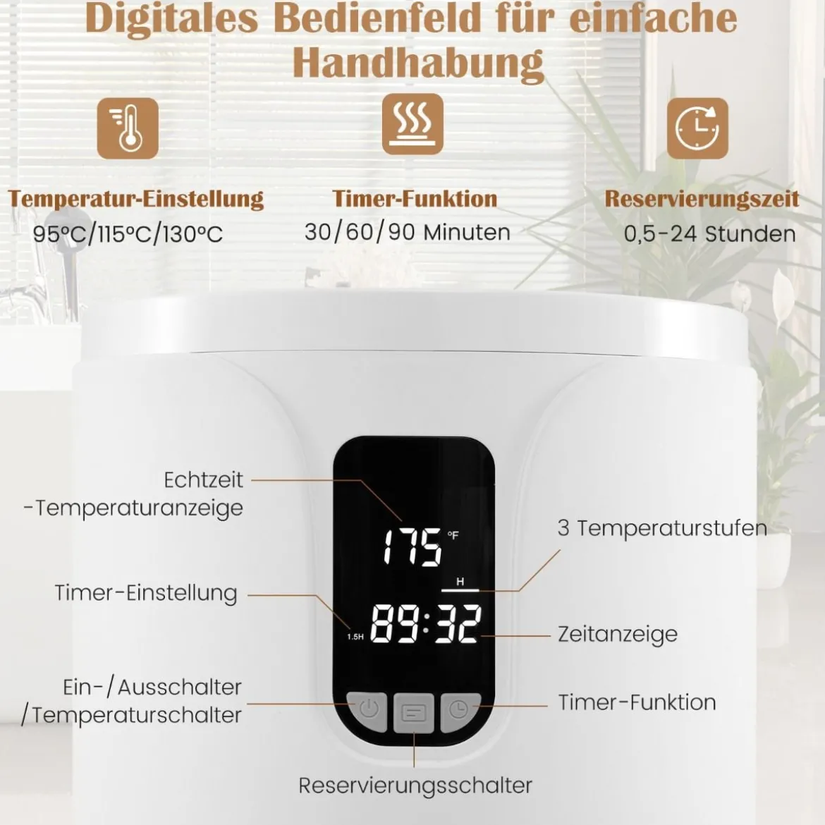 20L Handtuchwärmer Eimer mit LED Licht Handtuch Wärmegerät Heizeimer für Handtücher