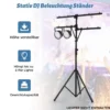 Lichtsaktiv mit robuster Basis tragbares Beleuchtungsativ mit T-Stange bis 45 kg Belastbar Schwarz