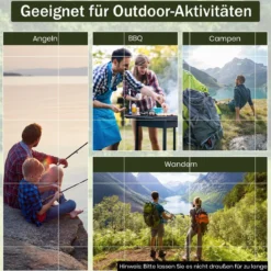 Liegestuhl 2er Set Klappstuhl aus Bambus mit Seitentasche Faltstuhl bis 150 kg belastbar Schwarz