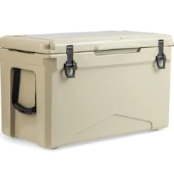 47L Isolierbox mit Flaschenöffner & Griff Tragbare Kühlbox Wärmebehälter für Camping Kahki