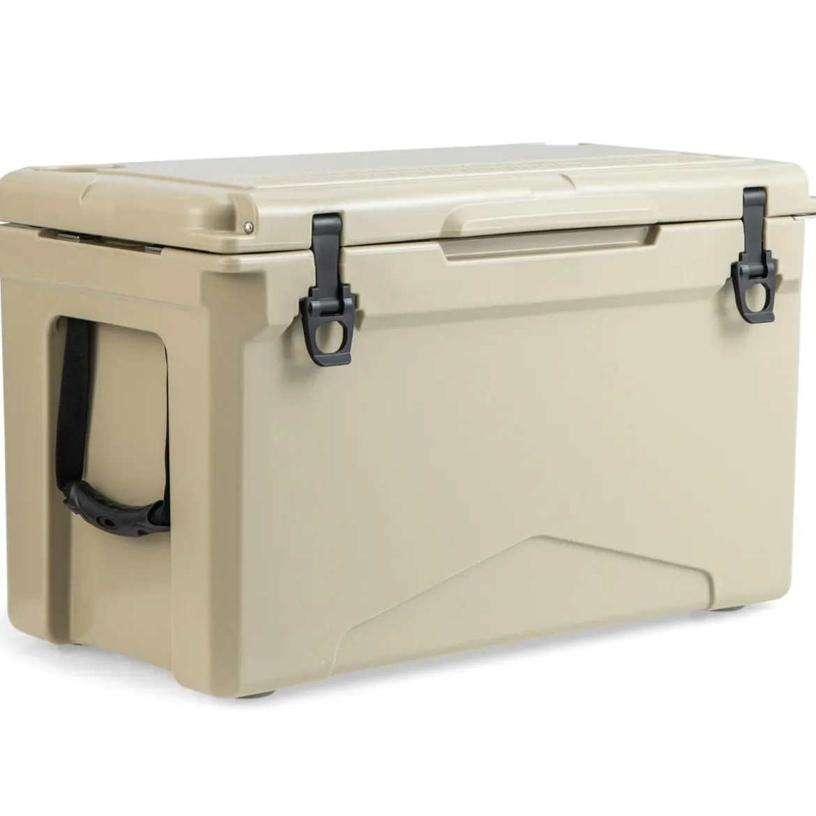 47L Isolierbox mit Flaschenöffner & Griff Tragbare Kühlbox Wärmebehälter für Camping Kahki