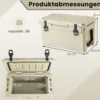 28L Isolierbox mit Flaschenöffner & Griff Tragbare Kühlbox Wärmebehälter für Camping Kahki