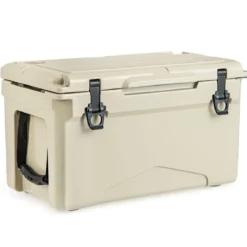28L Isolierbox mit Flaschenöffner & Griff Tragbare Kühlbox Wärmebehälter für Camping Kahki