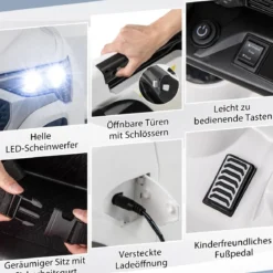 Lizenziertes Audi SQ8 Kinderauto 12-V-Elektrofahrzeug mit Fernbedienung Schwarz/Rosa