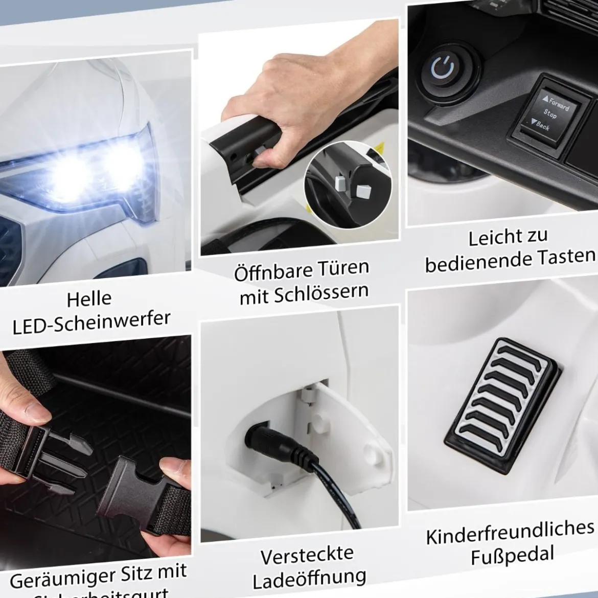 Lizenziertes Audi SQ8 Kinderauto 12-V-Elektrofahrzeug mit Fernbedienung Schwarz/Rosa