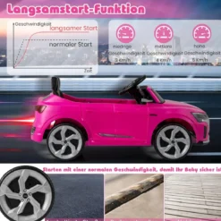 Lizenziertes Audi SQ8 Kinderauto 12-V-Elektrofahrzeug mit Fernbedienung Schwarz/Rosa