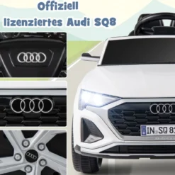 Lizenziertes Audi SQ8 Kinderauto 12-V-Elektrofahrzeug mit Fernbedienung Schwarz/Rosa