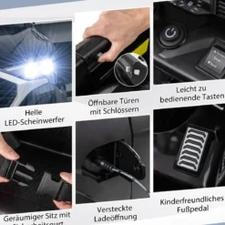 Lizenziertes Audi SQ8 Kinderauto 12-V-Elektrofahrzeug mit Fernbedienung Schwarz/Rosa
