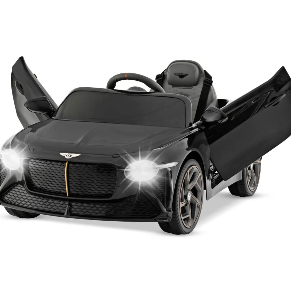 Lizenziertes Bentley Bacalar Kinderfahrzeug mit Fernbedienung & Scherentüren & Federung Schwarz