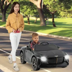 Lizenziertes Bentley Bacalar Kinderfahrzeug mit Fernbedienung & Scherentüren & Federung Schwarz