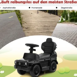 Lizenziertes Mercedes Benz Kinderfahrzeug mit Verstellbarem Sonnendach &Elterngriff Kinderwagen
