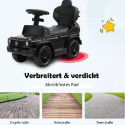 Lizenziertes Mercedes Benz Kinderfahrzeug mit Verstellbarem Sonnendach &Elterngriff Kinderwagen