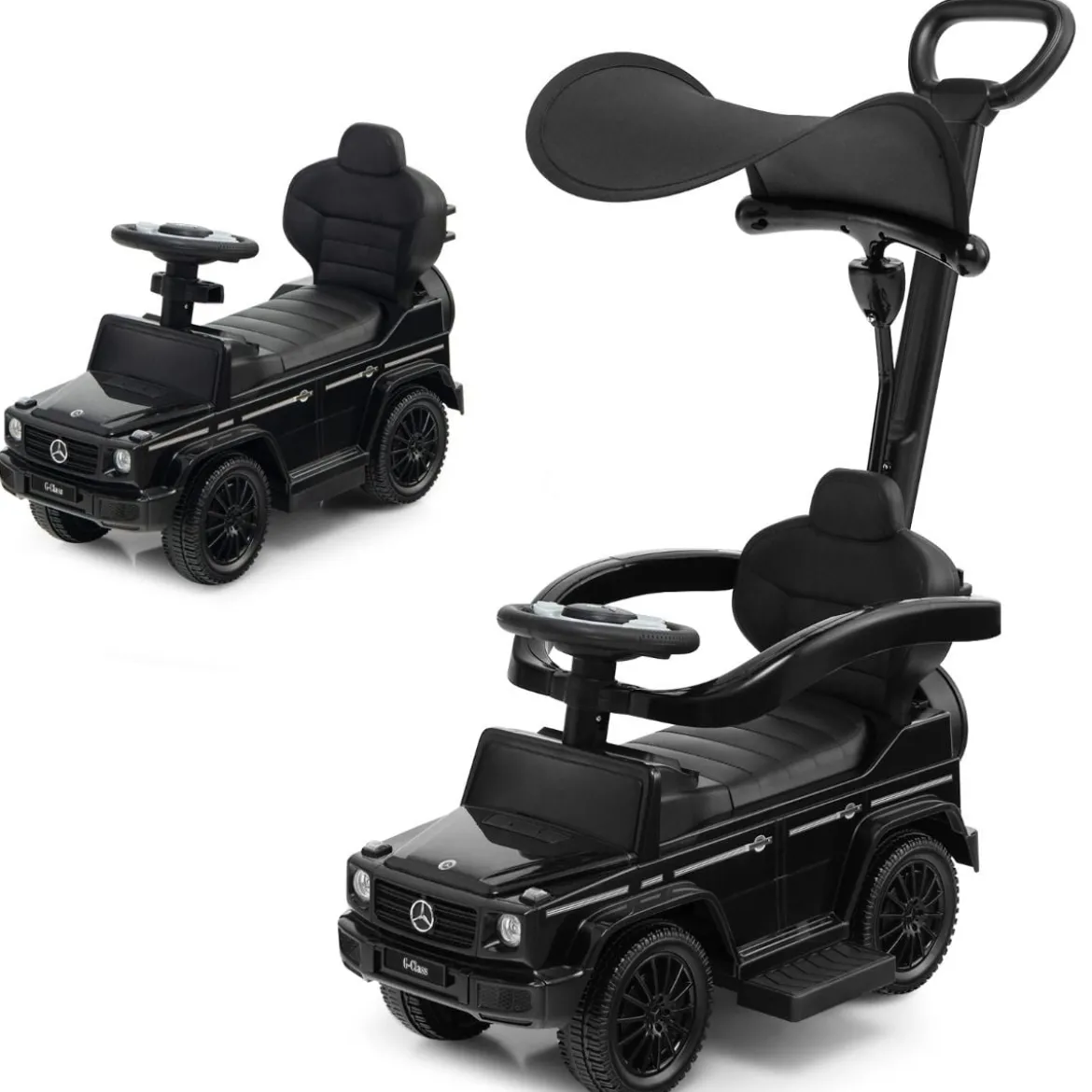 Lizenziertes Mercedes Benz Kinderfahrzeug mit Verstellbarem Sonnendach &Elterngriff Kinderwagen