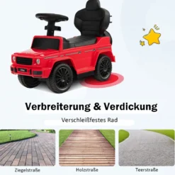 Lizenziertes Mercedes Benz Kinderfahrzeug mit Verstellbarem Sonnendach &Elterngriff Kinderwagen