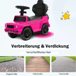 Lizenziertes Mercedes Benz Kinderfahrzeug mit Verstellbarem Sonnendach &Elterngriff Kinderwagen