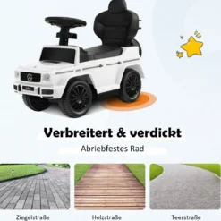 Lizenziertes Mercedes Benz Kinderfahrzeug mit Verstellbarem Sonnendach &Elterngriff Kinderwagen