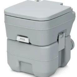 20L + 12L Campingtoilette mit Abnehmbarem Abwassertank Tragbares Campingklo