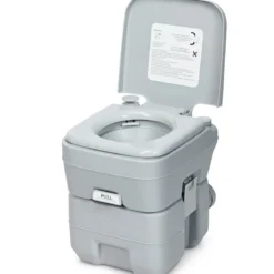 20L + 12L Campingtoilette mit Abnehmbarem Abwassertank Tragbares Campingklo