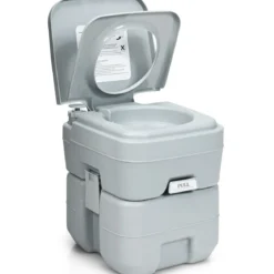 20L + 12L Campingtoilette mit Abnehmbarem Abwassertank Tragbares Campingklo