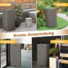 118 L Mülleimer mit Deckel & Ausziehbarer Flüssigkeitsschale & Griff Wasserdicht Braun
