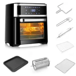 13 L Ofen 8 in 1 Luftfritteuse mit Touchscreen 31 x 34,5 x35 cm Schwarz