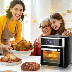 13 L Ofen 8 in 1 Luftfritteuse mit Touchscreen 31 x 34,5 x35 cm Schwarz