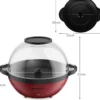 5L Popcornmaschine mit Rührwerk 850W Popcorn Maschine Popcorn Maker 35 x 30 x 25 cm Rot