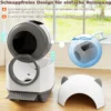 80L Selbstreinigende Katzentoilette mit App-Steuerung & Geruchskontrolle & 10 Sensorsicherheit & Müllbeutel