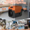 66 L/Tag Elektrischer Luftentfeuchter mit Ablaufschlauch & Pumpe Industrieller Bautrockner Orange