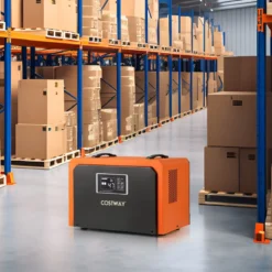 60 L/Tag Luftentfeuchter mit Ablaufschlauch & 24H Timer Bautrockner Industrie Trocknungsgerät