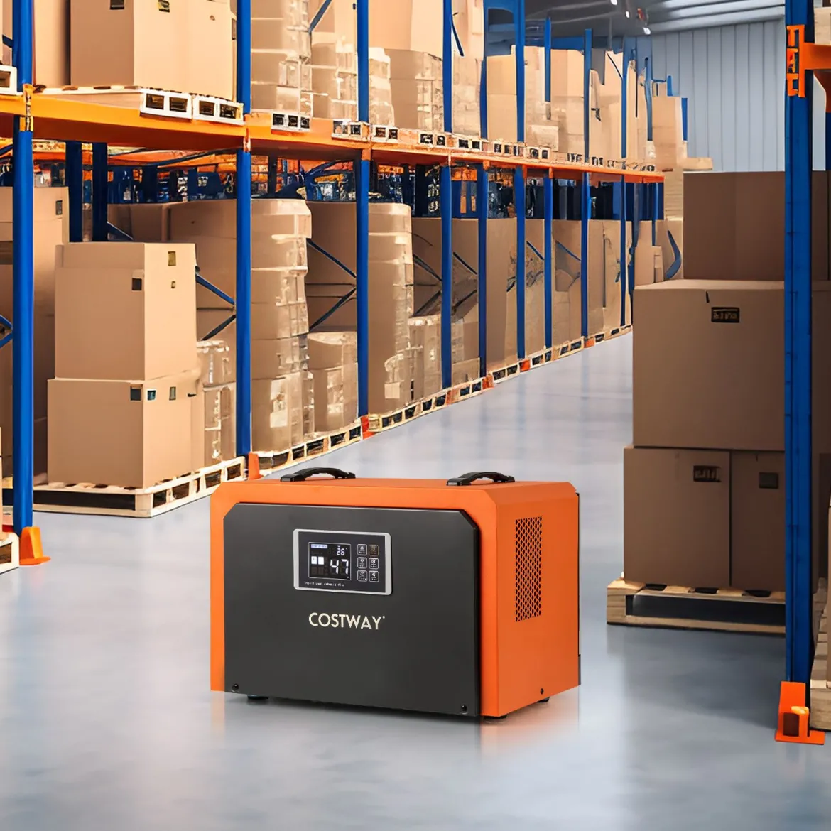 60 L/Tag Luftentfeuchter mit Ablaufschlauch & 24H Timer Bautrockner Industrie Trocknungsgerät