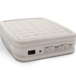 Luftbett Queen-size Luftmatratze elektrischer Pumpe Reisebett inkl. Tragetasche Beige
