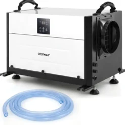 Luftentfeuchter mit 3 Modi & 24H Timer Bautrockner hängend 2 in 1 Industrie Trocknungsgerät Blau/Weiß 27-73 L/Tag
