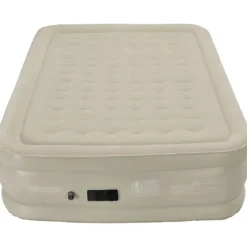 Luftmatratze erhöhte Luftmatratze Luftbett mit eingebauter Pumpe 203 x 152 x 56 cm Beige