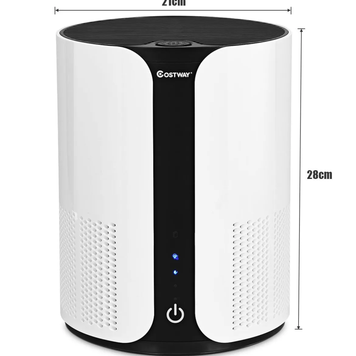 Luftreiniger Air Purifier Desktop-Luftfilter mit 3 Geschwindigkeiten 21 x 21 x 28 cm